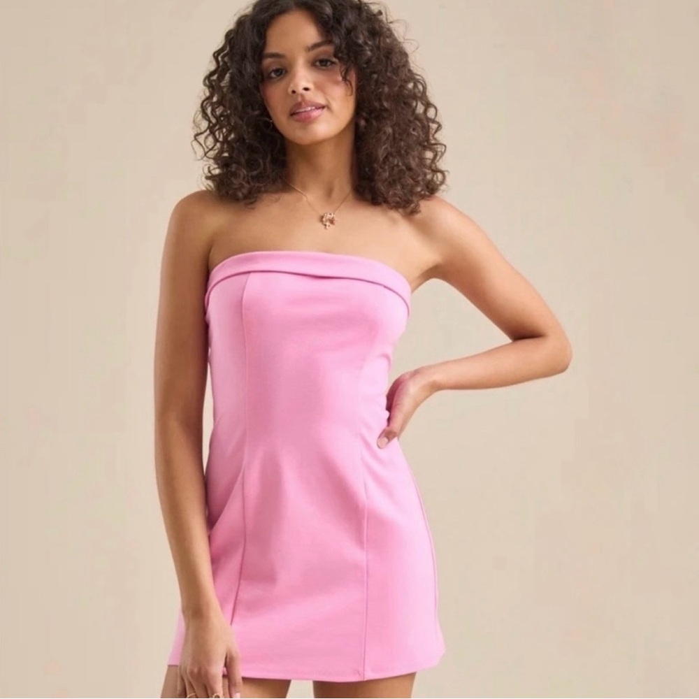 Altar'd State Strapless Pink Dress